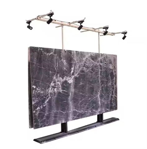 Adjustable Quartz Granite Stone Slab Metallic Storage Rack Light Duty Warehouse Display Rack in China