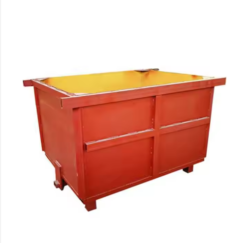 Red Customized Steel Stone Waster Container Dumpster for Handling Recyclables
