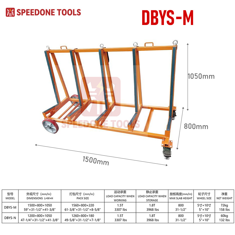 Slab Transporter 1.5t Slab Transporter For Glass Handling - Speedone - Specialized Stone ...