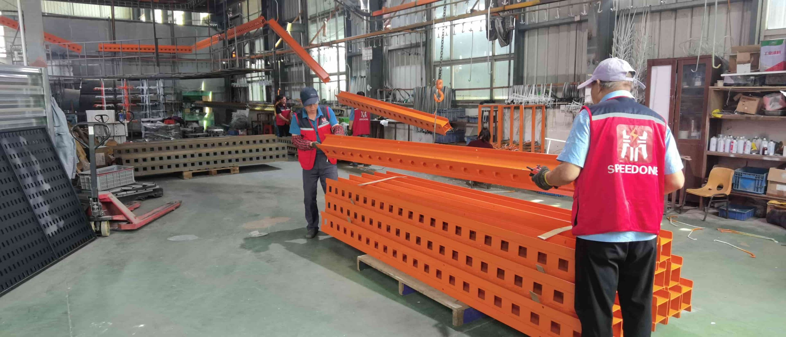 slab racks powder coating line
